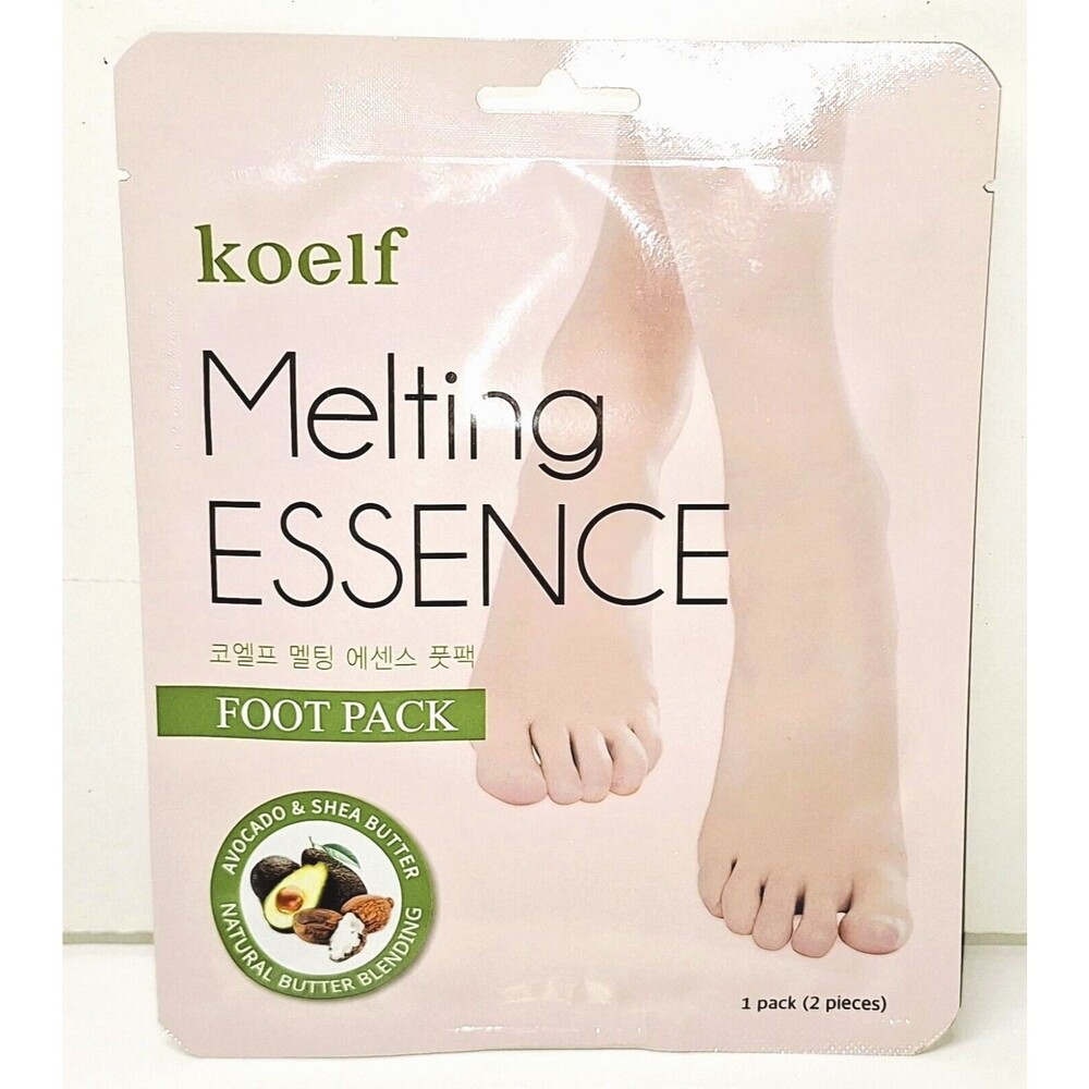 Lot of 4 Packs KOELF Melting Essence Foot Masks Avocado Shea Butter Moisturize
